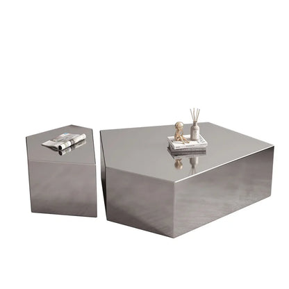 Stainless Steel Coffee Table Light Luxury Modern Simple Coffee Table Fashionable Creative Living Room Furniture Quemo YS40CC