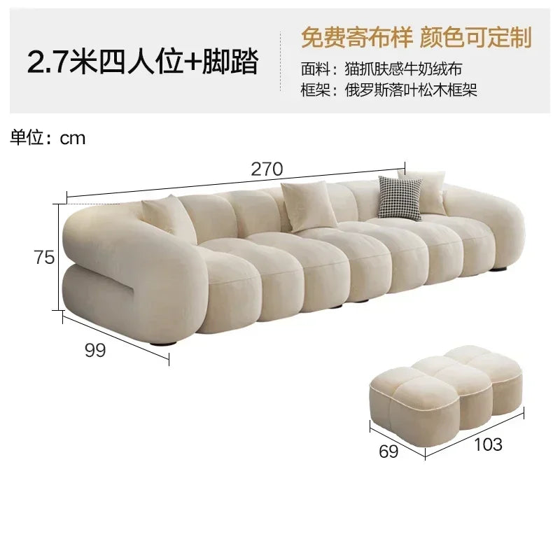 Designer Luxury Living Room Sofas House Nordic Family Elegant Relaxing Sofa Economic Apartment Minimalist Divano Hotel Furniture