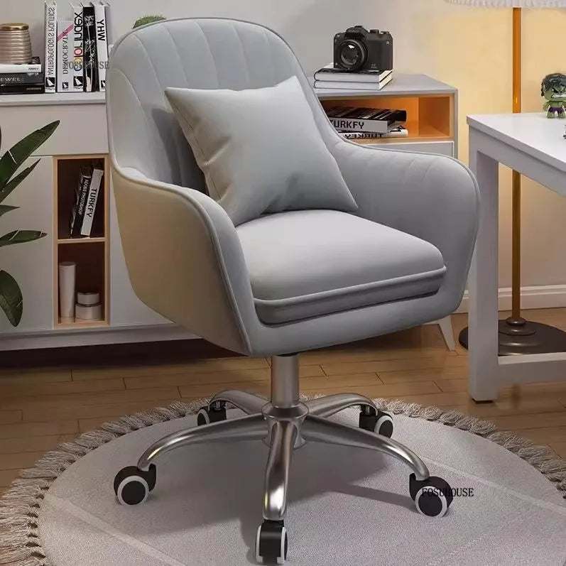 Nordic Style Office Chairs Leisure Home Computer Chairs Student Backrest Lift Chair Single Swivel Armchairs for Office Furniture