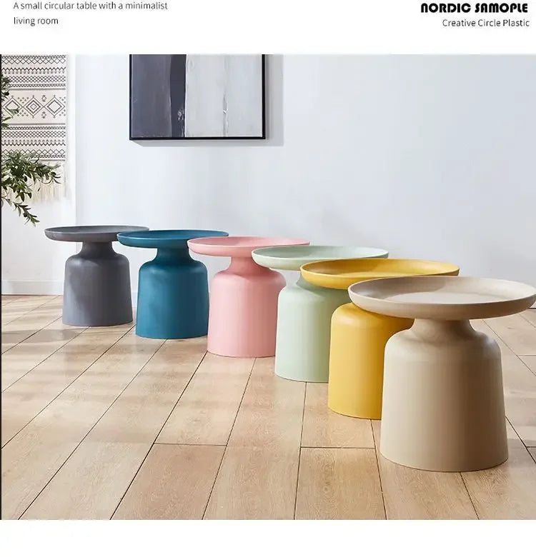 Coffee Table Nordic Living Room Sofa Side Simple Coffee Tables Round Corner Modern Home Small Tea Tables Furniture Mesa Plastic