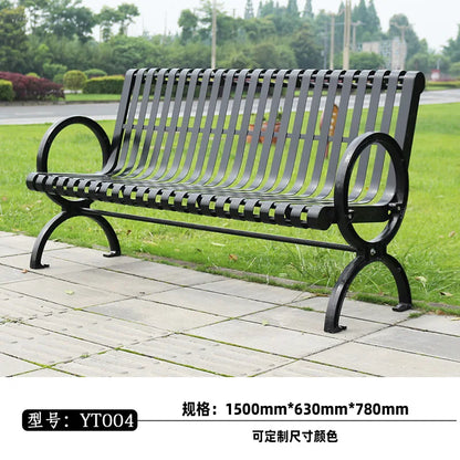 Park chairs, outdoor benches, cast iron leisure, wrought iron community chairs, double seats, courtyards, outdoor park benches