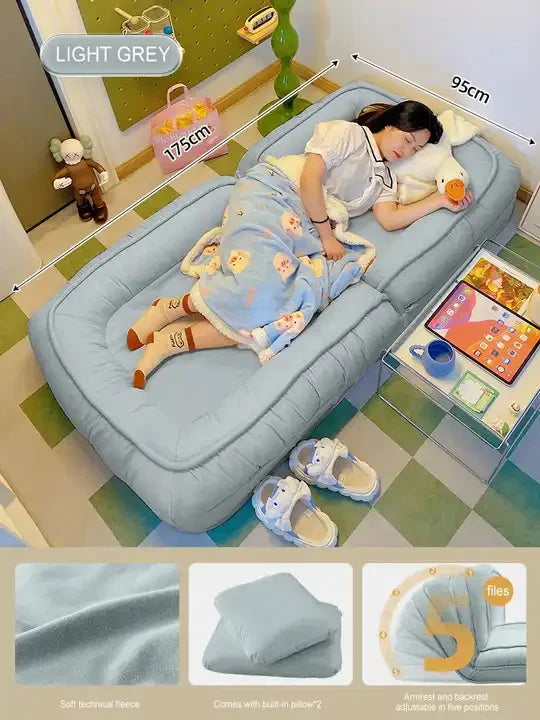 High Quality Indoor Cloth Lazy People Style Lazy Sofa Adjustable Sofa Chair Kennel Bedroom Reading Balcony Leisure Small Sofa