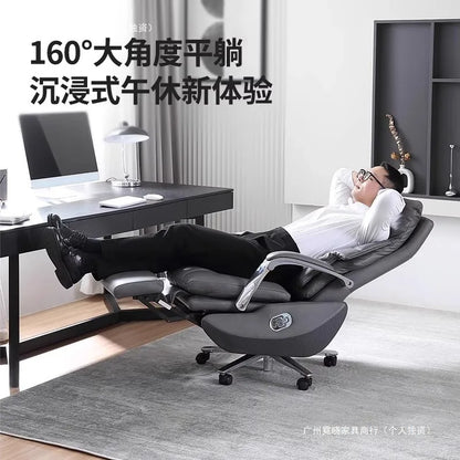 AOLIVIYA Top Layer Cowhide Electric Executive Chair for Home Office Comfortable Computer Swivel Chair Business President Reclini