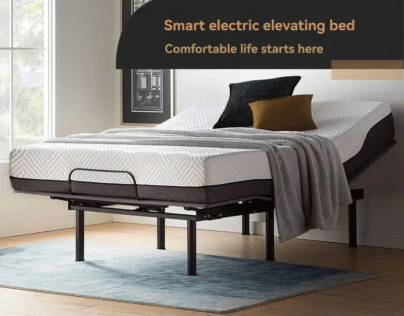 /2025  Modern Design Smart Electric Bed Frame Wholesale Height Angle Adjustable With Remote Control Function Metal Material