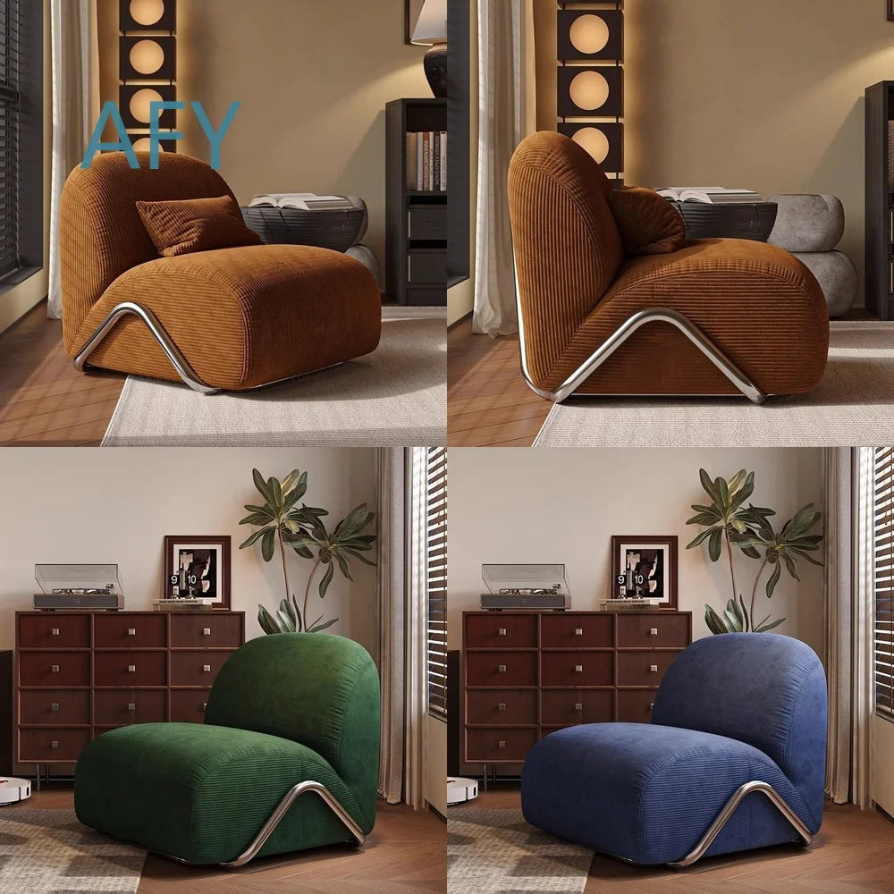 Medieval Wabi Sabi Wind Single Sofa for Living Room Home Hotel Homestay Reception Creative Designer Leisure Chair with