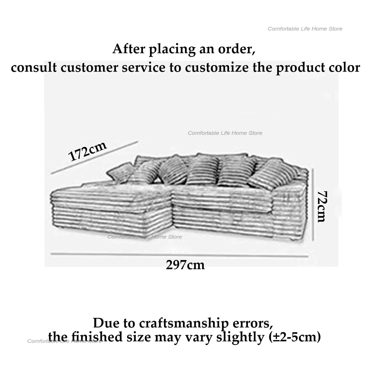 Nordic Cloud Lazy Sofa Thick Corduroy Texture Extra Wide Seat Depth Design Vacuum Compressed Packaging A Must-Have for Home