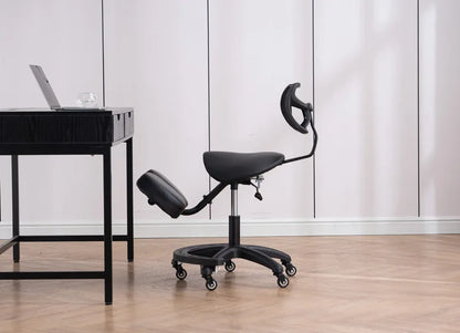 Kneeling Chair Adult Ergonomic Correction Chair Saddle Chair Double Cushion Adjustable Anti-Hunchback Position Learning