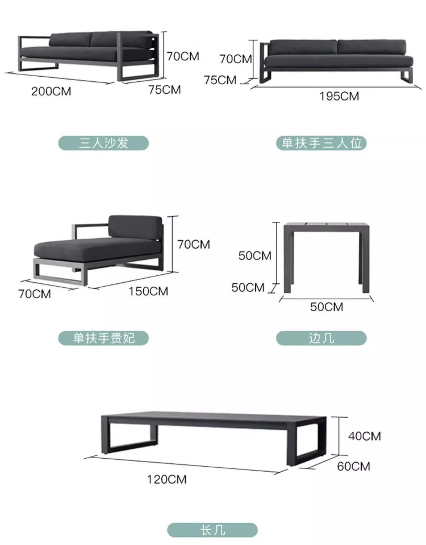 Outdoor Rattan Sofa Set Courtyard Garden Outdoor Leisure Rattan Chair Designer Model Home Outdoor Furniture