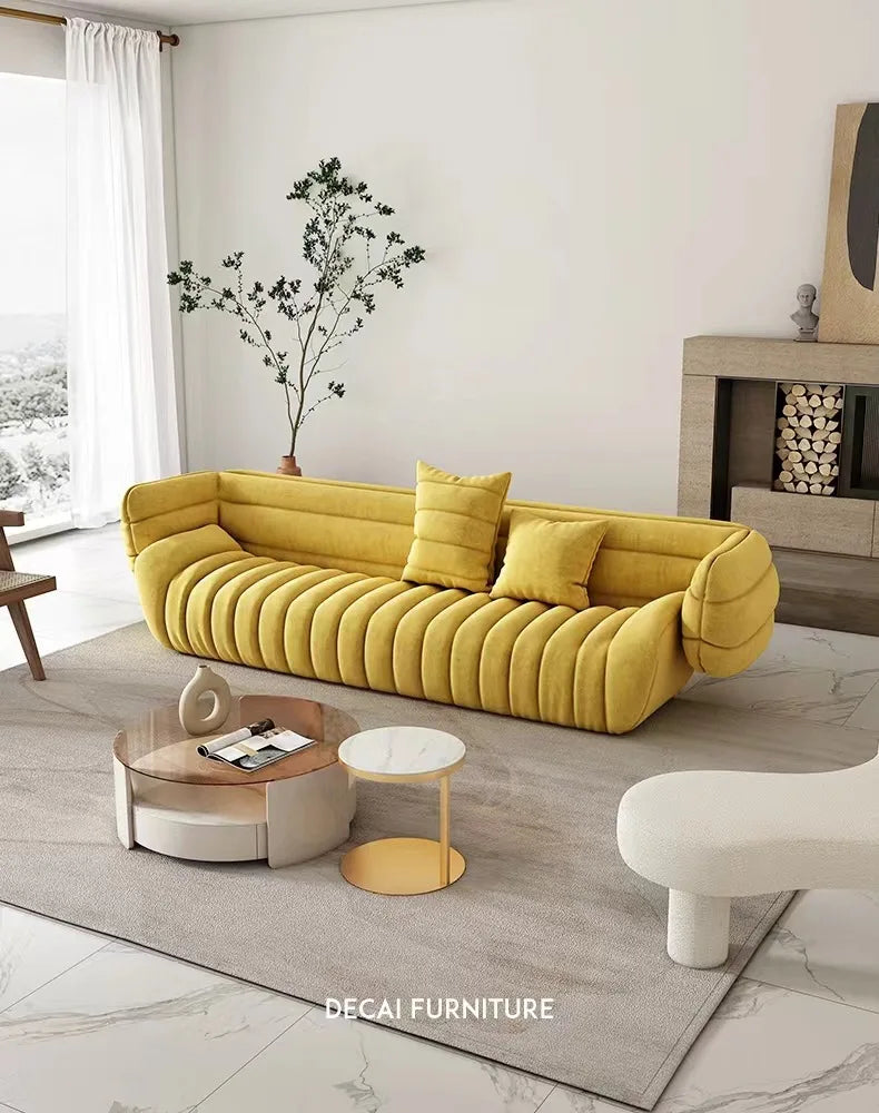 Simple modern creative banana boat sofa designer Nordic small apartment light luxury sofa