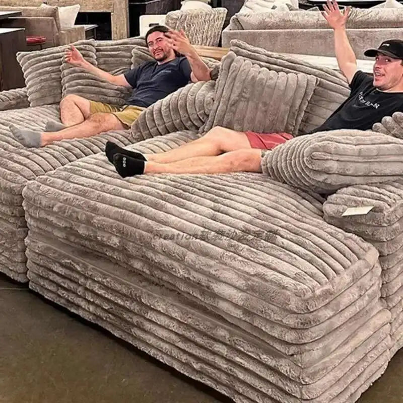 Light luxury lazy sofa thick velvet cloud sofa large sitting deep removable and washable combination living room 2024 new
