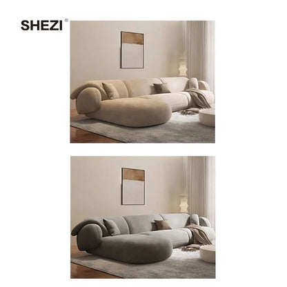 High-end convertible velvet sofa for hotel villas