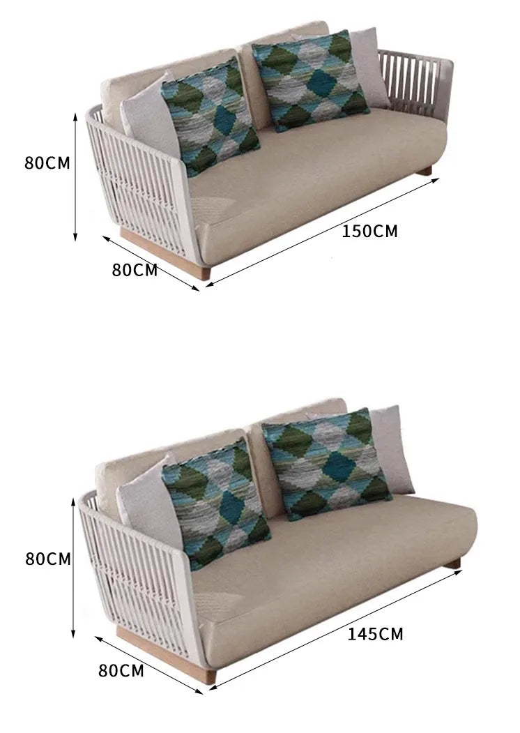 Leisure Outdoor Sofas Balcony Accent Design Courtyard Hotel Garden Sofas Floor Nordic Office Furniture Arredo Giardino Lshysf