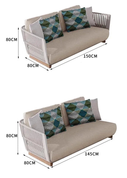 Leisure Outdoor Sofas Balcony Accent Design Courtyard Hotel Garden Sofas Floor Nordic Office Furniture Arredo Giardino Lshysf