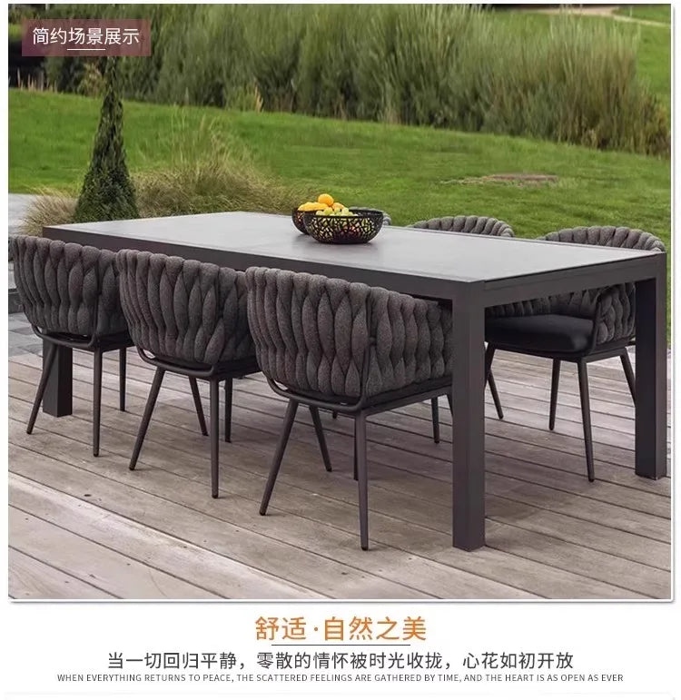 Office Restaurant Garden Chairs Hotel Leisure Simplicity Modern Garden Chairs Homestay Aluminum Furniture Silla De Jardín MHSF