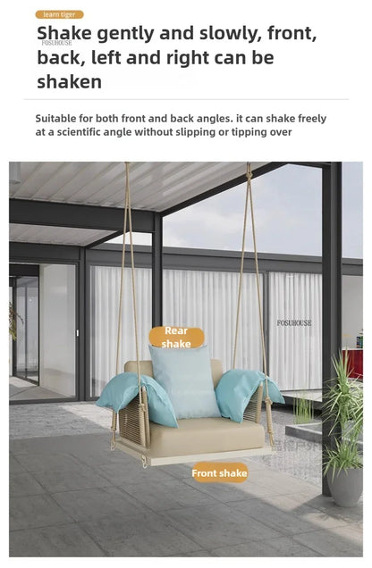 Nordic Patio Swings Indoor Balcony Hanging Basket Chair Home Single Double Rope Hanging Basket Hanging Chairs Outdoor Furniture