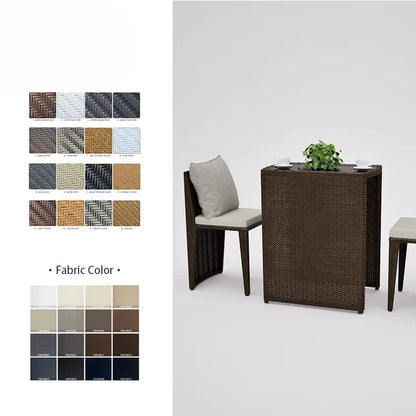 Luxury Round Patio Furniture with Fire Pit Rattan Chairs and Patio Tables Restaurant