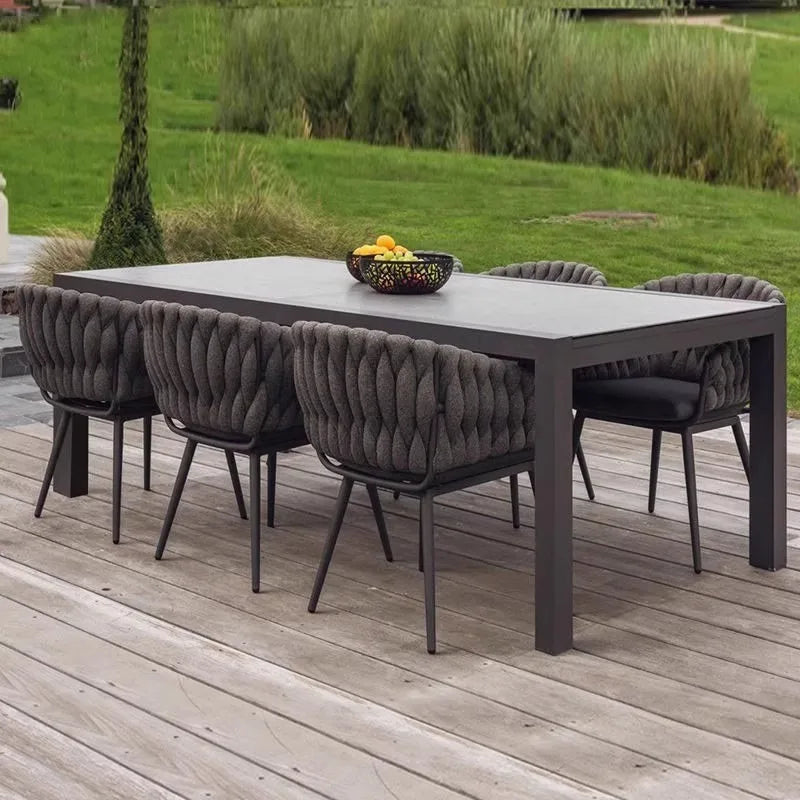 Office Restaurant Garden Chairs Hotel Leisure Simplicity Modern Garden Chairs Homestay Aluminum Furniture Silla De Jardín MHSF