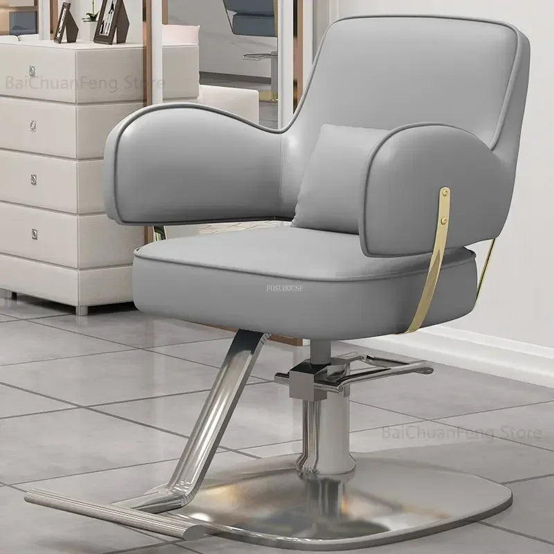 Beauty Salon Chair professional Hairdressing Chairs Stainless Steel Barber Chairs Modern Salon Furniture simple Lift Swivel Seat