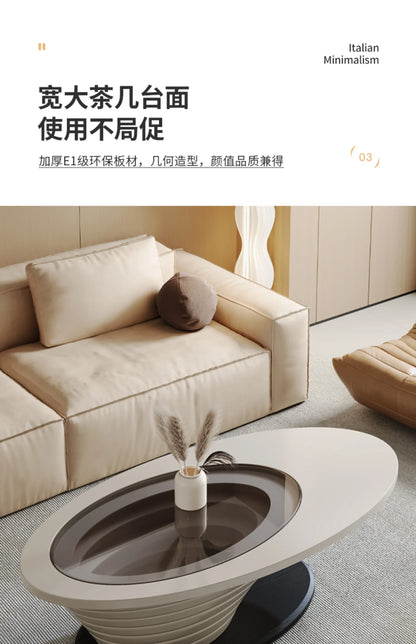Round Designer Coffee Table Books Nordic Aesthetic Unique Coffee Table Glass Living Room Modern Mesa Auxiliar Salon Furniture