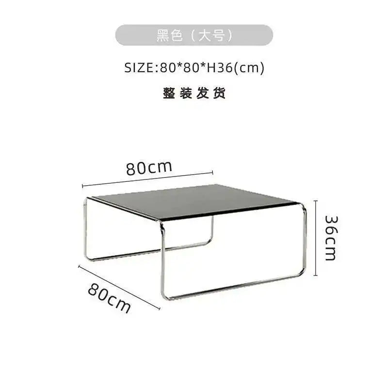 Bauhaus Stainless Steel Medieval Personality Black and White Rectangular Side Several Combination Home Living Room Coffee Table