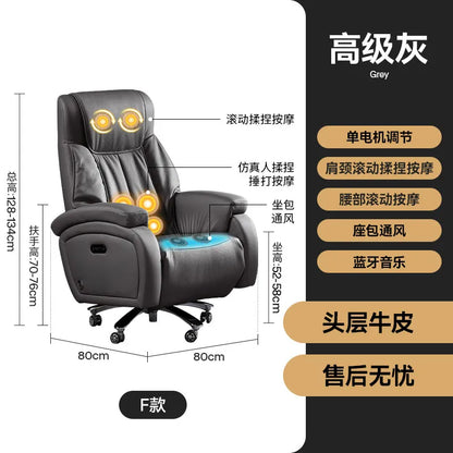 Arms Heat Office Chair Big Tall Comfy Boss Single Office Chair Massage Ergonomic Chaise Bureau Design Italian Furniture Luxury