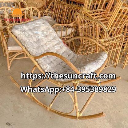 Modern indoor/outdoor adult rattan rocking chair, casual rocking chair