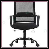 Ergonomic Office Chair with Lumbar Support, Adjustable Height, Breathable Mesh Back, and Smooth Rolling Casters
