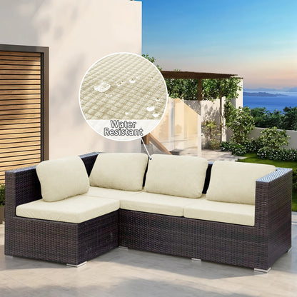 1pc Water-Reststant Polar Fleece Outdoor Sofas Covers, 230gsm Sofa Cushion Cover, Multiple Colors Available