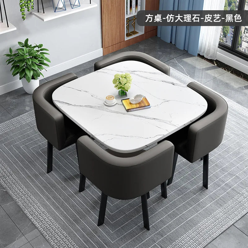 Simple square negotiation table and chair combination store, shop