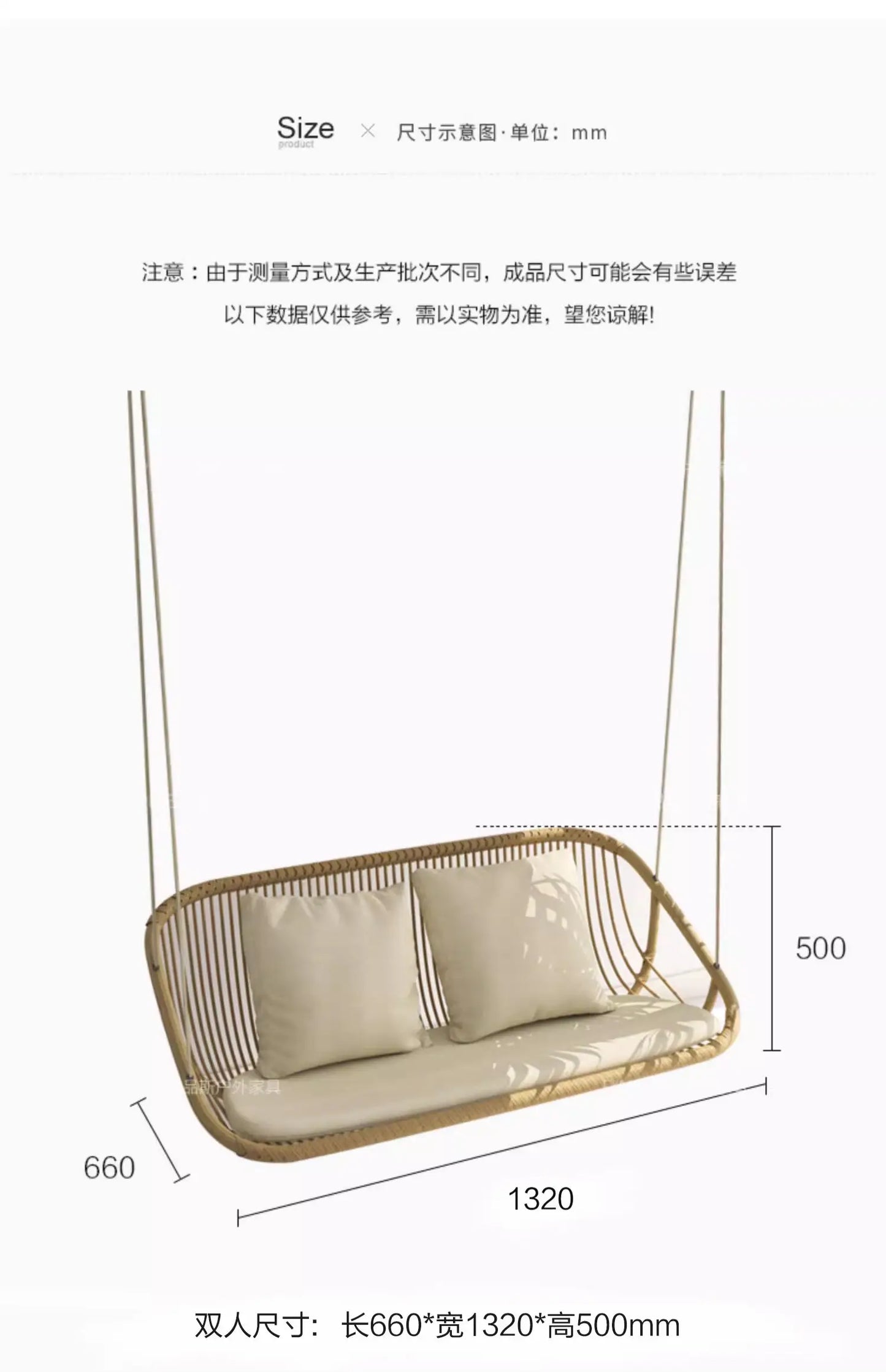 MJY hanging basket rattan chair single double swing sofa indoor cradle ceiling rattan chair