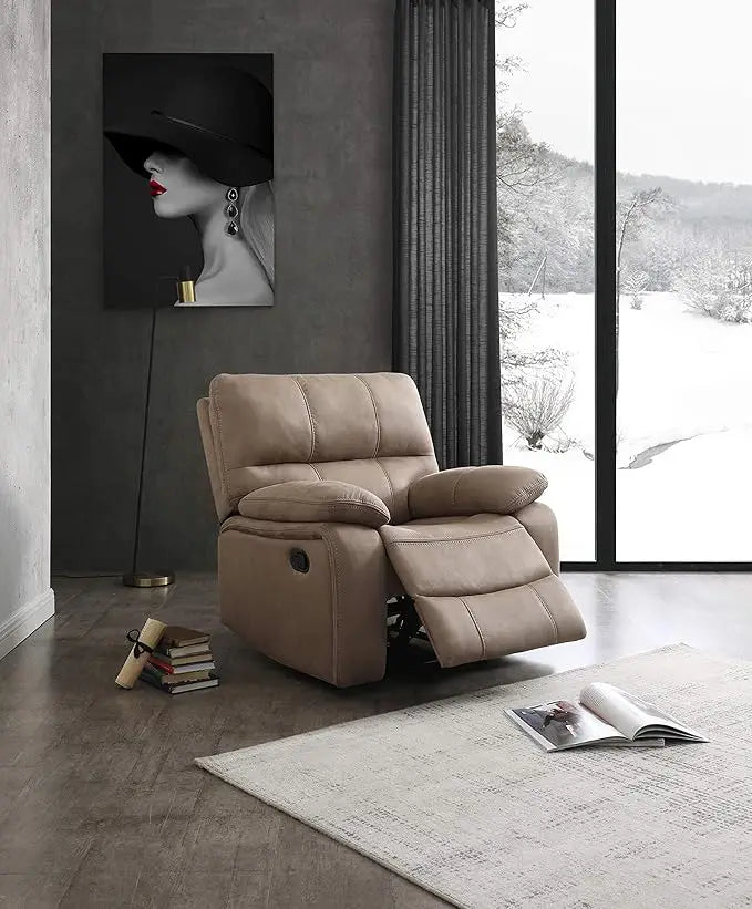 taupe microfiber reclining sofa and couch set for living room 8007