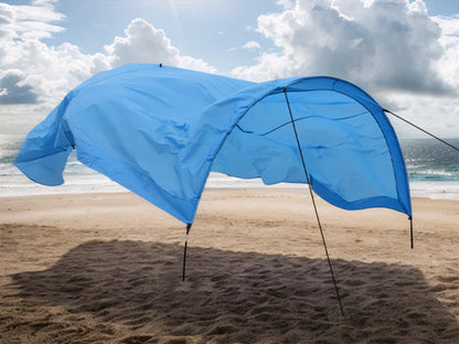 WESTTUNE Portable Beach Shade Compact Wind-Powered Beach Canopy Foldable Outdoor Sun Shelter Beach Tent for 8 People 200 Sq. Ft.