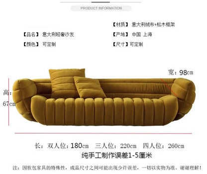 Minimalist Yellow Living Room Sofas Velvet Classic Soft Lounge Living Living Room Sofas Togo Soft Muebles De Sala Furniture Home