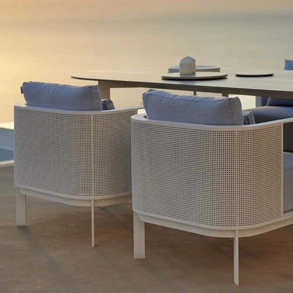 Modern Aluminum Garden Sofa Set - Durable and eco-friendly outdoor furniture with optional PE rattan frame