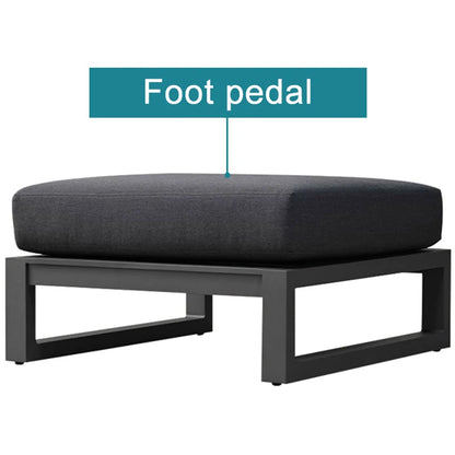 Aluminum Outdoor Lounge Chair - Weather-Resistant Woven Fabric and Rustproof Frame for Balcony and Garden