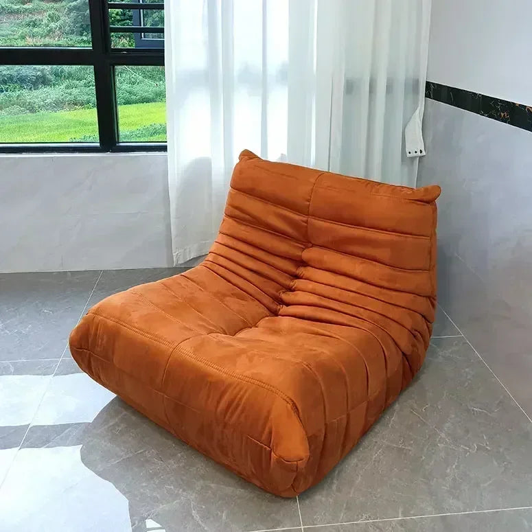 Single Seat Foam Armless Couch Chair Lazy Floor Sofa Fireside Bean Bag Chair Sofa Lounger for Living Room Bedroom Fireside Chair