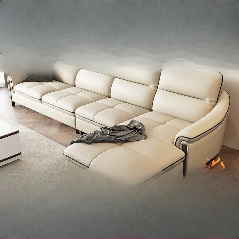 Sofa living room simple modern first layer cowhide corner combination furniture