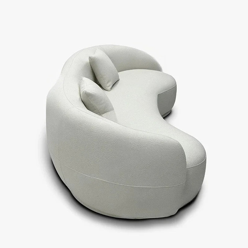 Semicircle, curved, sofa, moon model, special shaped, living room, furniture, cream wind