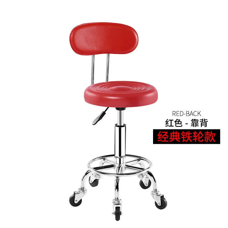 Bar Chair Bar Chair Stool Stool Haircut Chair Rotating Lifting Round Stool Backrest Pulley Chair Large Work Stool Supply
