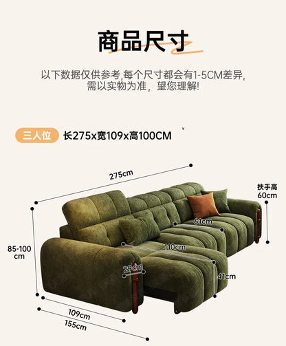 Extendeble Adults Electric Sofa Green Bed Loveseat Armchair Electric Sofas Floor Living Room Muebles Para El Hogar Furnitures
