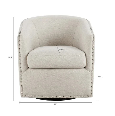 OE HOME Tyler Swivel Chair Modern Lift Chair with Adjustable Height Headrest Velvet Material for Living Room and Home Office Use