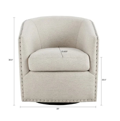 OE HOME Tyler Swivel Chair Modern Lift Chair with Adjustable Height Headrest Velvet Material for Living Room and Home Office Use