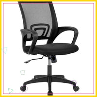 Ergonomic Mesh Office Chair with Lumbar Support, Adjustable Height and Armrests, Comfortable for Home Office Use