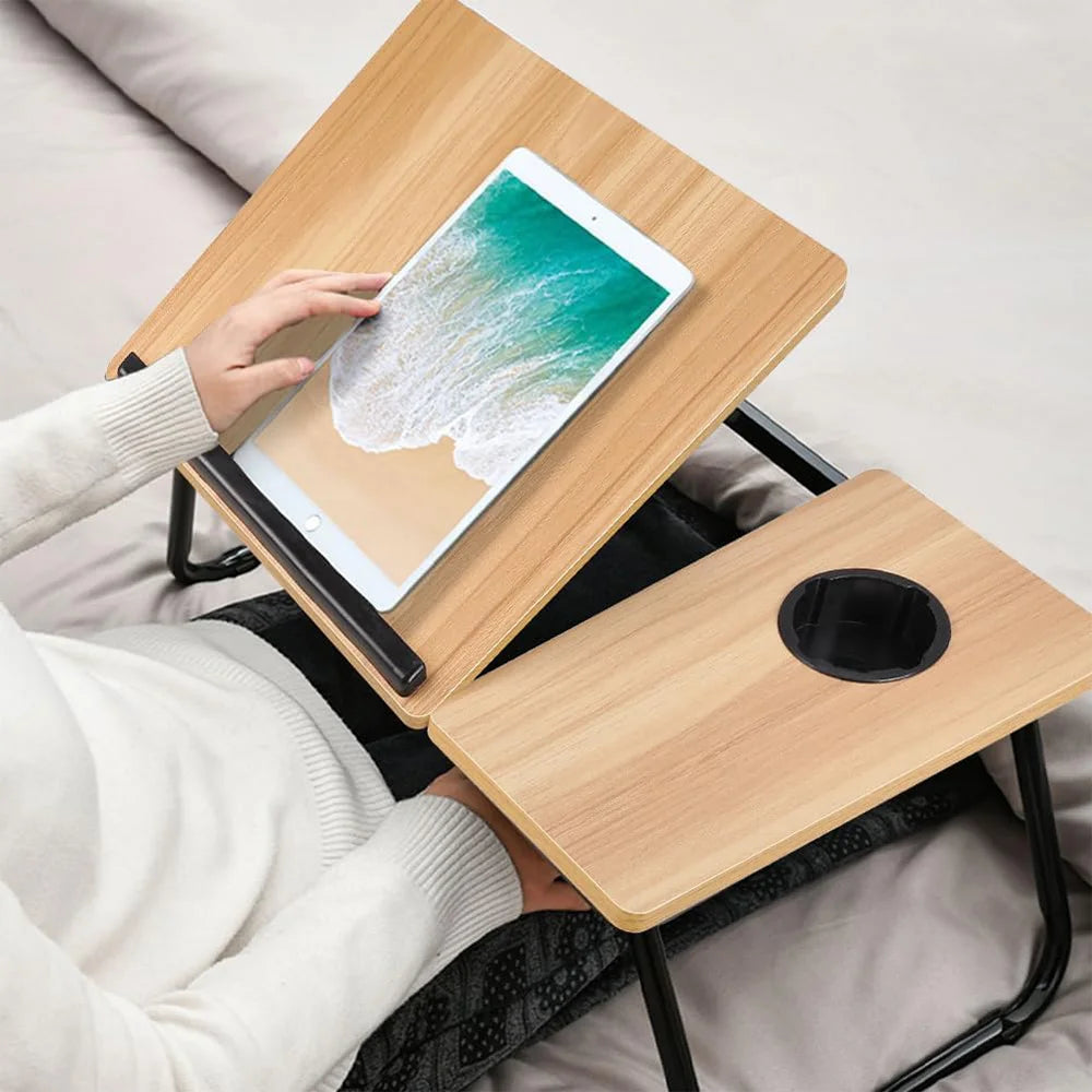 Adjustable Foldable Laptop Desk Portable Ergonomic Stand for Bed Sofa Notebook