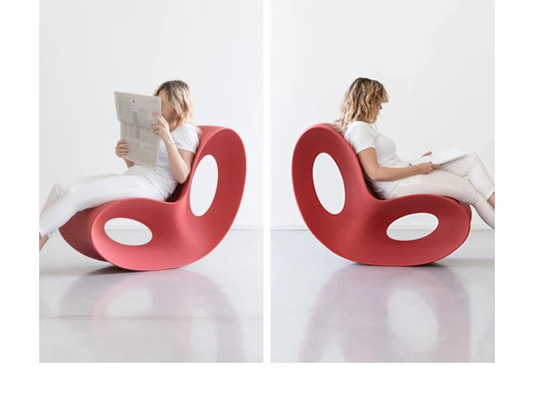 Outdoor Designer Rocking Sofa Chair Living Room Lazy White Leisure Single Stools Reading Relaxing Fauteuil Salon Furniture