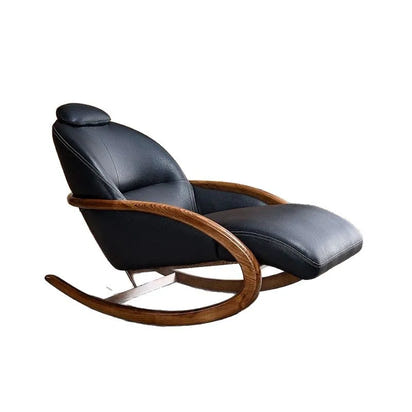 New Chinese-style solid wood leisure rocking chair, living room balcony recliner