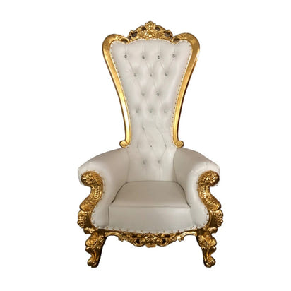 Modern European Style Luxury Golden Stainless Steel Leg King Throne Chair For Wedding Double Seat Leather Sofa for Hotel