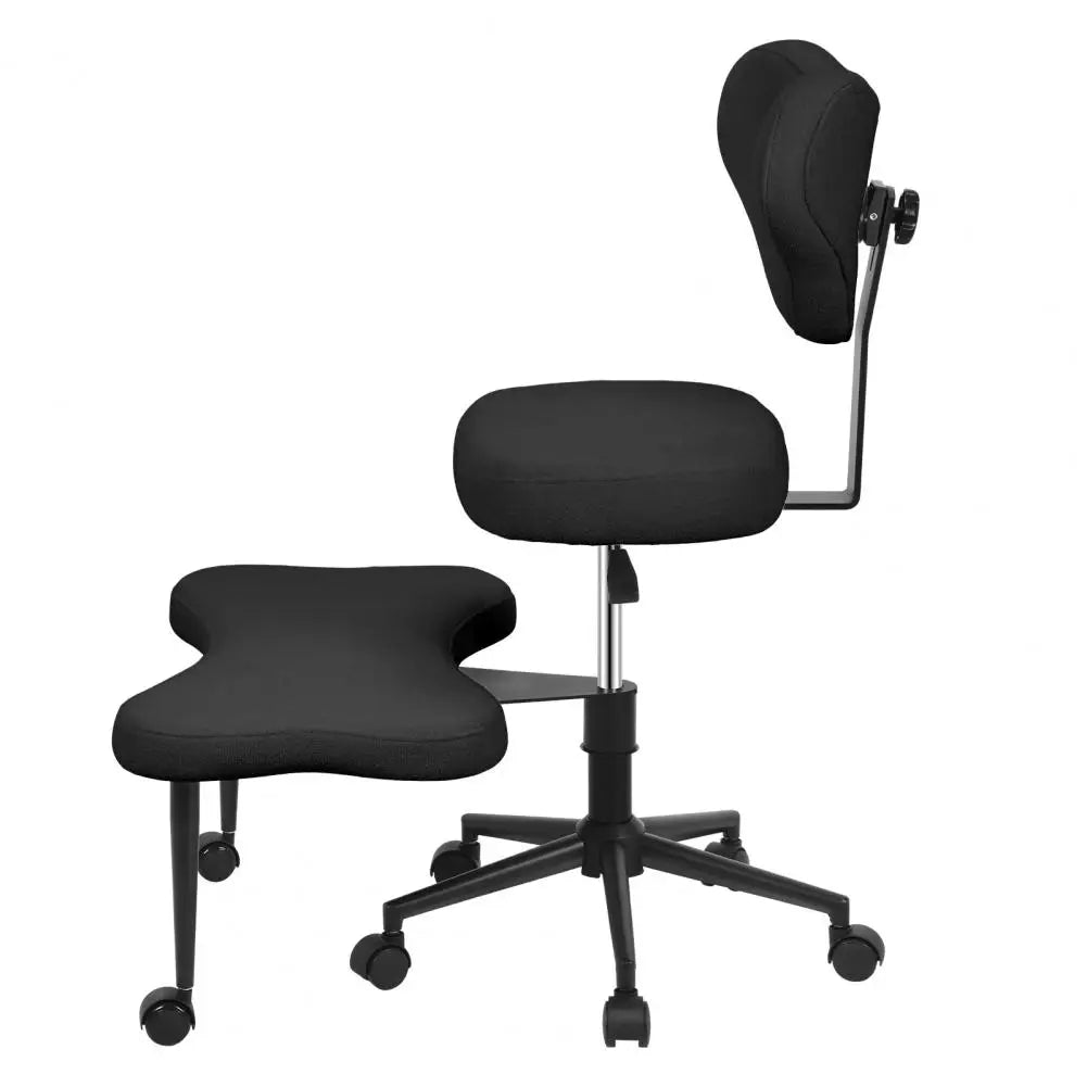 Cross Leg Chair - Meditation Chair with Wheels, ADHD Chair, Height Adjustable Seat, Adjustable Footstool
