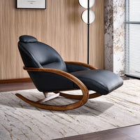 New Chinese-style solid wood leisure rocking chair, living room balcony recliner