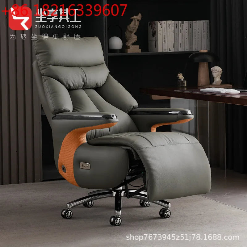Intelligent electric leather office chair study computer chair president chair high frequency pulse
